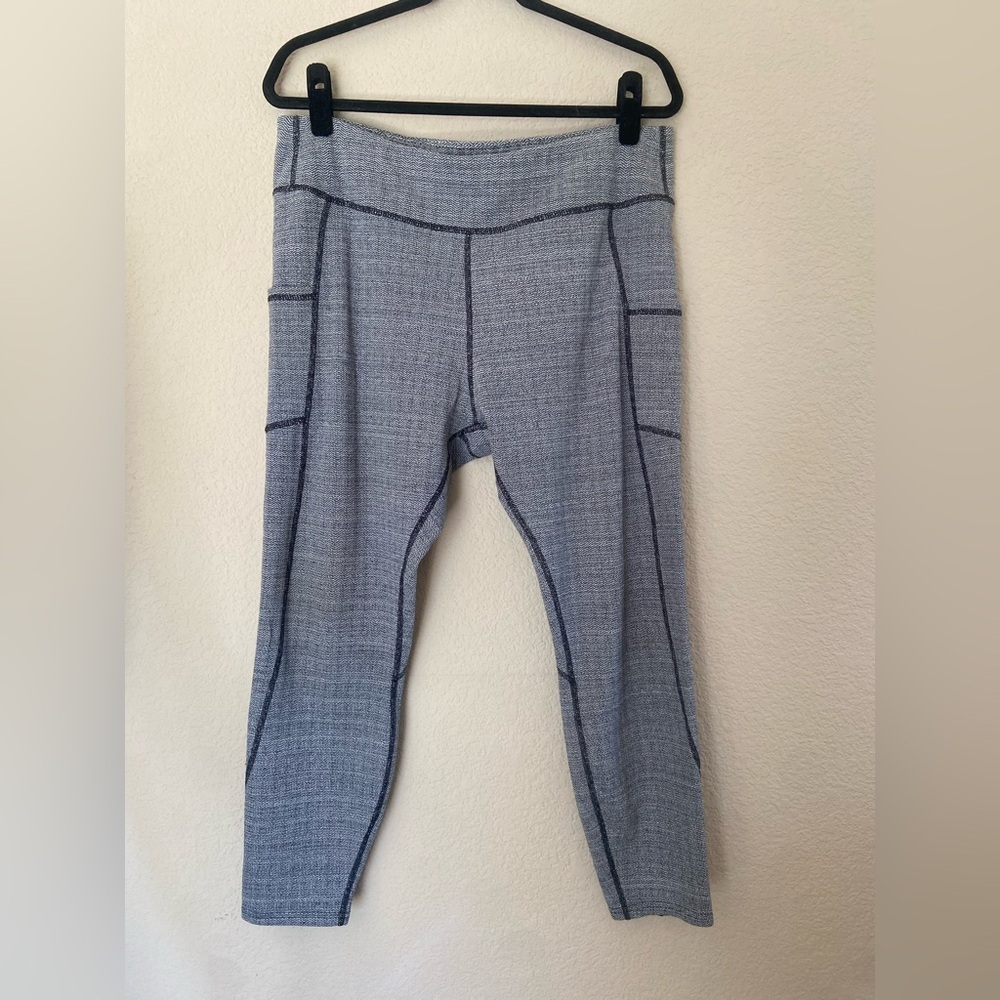 Pact Womens Gray Pocket Leggings Size XL High Rise Workout Lounge organic cotton